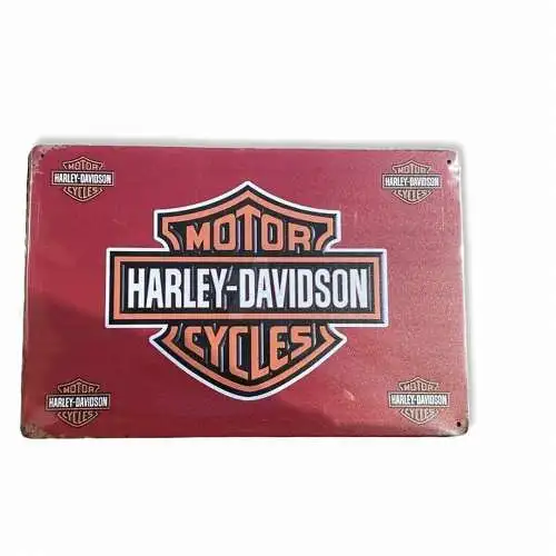 Nostalgie vintage retro harley davidson blech 30x20 167592