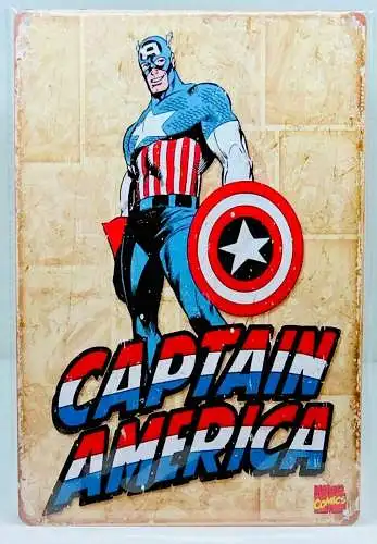 Nostalgie Vintage Retro Blechschild "CAPTAIN AMERICA " 30x20 12058