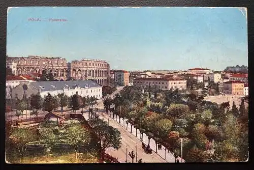 Pola Panorama Stadt Amphitheater Strasse Gebäude Pula Isrien Kroatien 600116A D