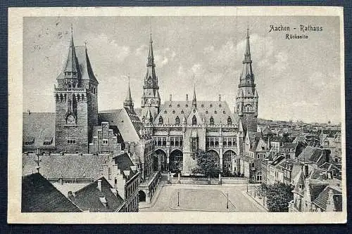 Aachen Rathaus Vorplatz Stadt Turm Nordrhein-Westfalen Deutschland 410147 TH C