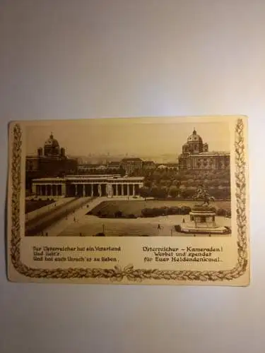 Offizielle Karte des österreichischen Heldendenkmals 1934 Wien  140363 GR