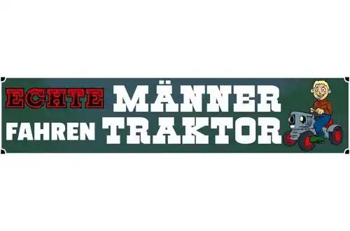 Schild Traktor Echte Männer Bauer Bauernhof Farm Acker 46 x 10 Blech od. Holz