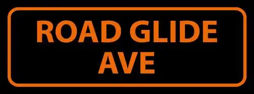 Schild Road Glade Avenue Straße Platz Ort 27x10 Blech od.Holz