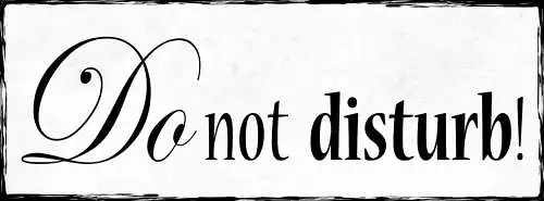 Schild Do Not Disturb Bitte Nicht Stören Störung 27x10 Blech od.Holz