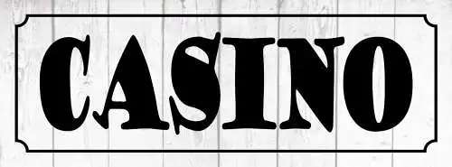 Schild Casino Spiel Kasino Bank Glücksspiel Roulette Poker 27x10 Blech od.Holz