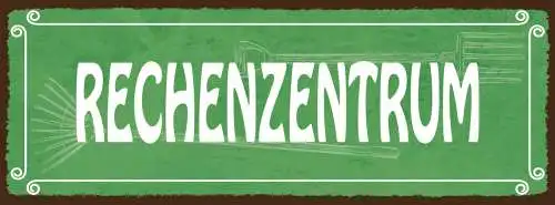 Schild Rechenzentrum Rechner Server PC Rechnen Datacenter 27x10 Blech od.Holz