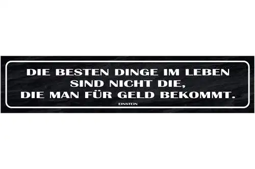 Schild Beste Dinge Im Leben Nicht Die Für Geld Einstein 46 x 10 Blech od. Holz
