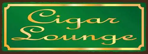 Schild Cigar Lounge Zigarre Rauchen Aufenthaltsraum Zigarren 27x10 Blech od.Holz