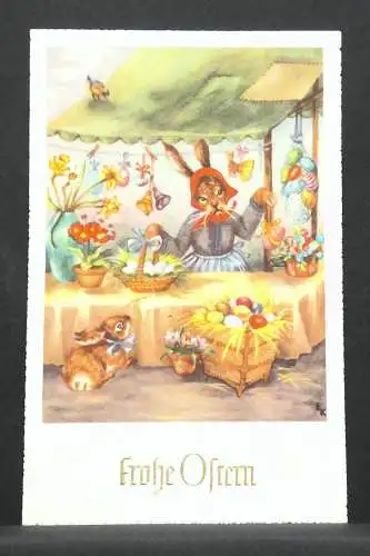 Frohe Ostern Hasen Marktstand Eier JW 410223 F