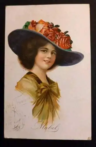 Künstlerkarte Mabel Hut 600632A Gr