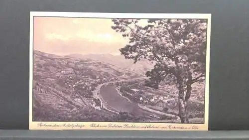 Böhmisches Mittelgebirge Blick vom Dubitzer Kirchlein auf Elbe JW 650294 C