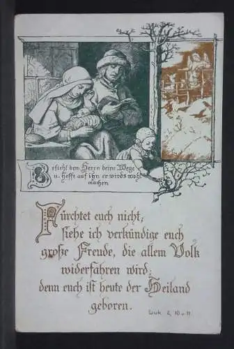 Weihnachten Künstlerkarte Fürchtet euch nicht heut ist der Heiland 400365 jw J