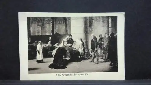 Nils Forsberg En hjältes död Künstlerkarte National-Museum Stockholm 20285 jw J