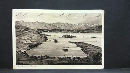 Panorama von Murnau Mittagspitz Kistenkopf Berge See 140424 jw J