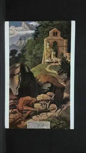 Künstlerkarte M von Schwind Bischof und Teufel 140409 jw J