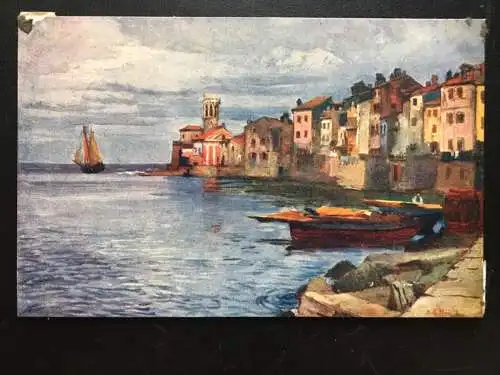 Häuser am Meer - Ufer Küste - Segelschiff Boot 270005 TH