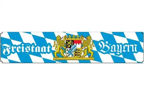 Schild Freistaat Bayern Deutschland Flagge Fahne München 46 x 10 Blech od. Holz