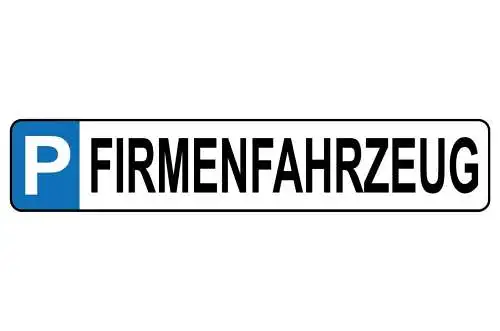 Schild firmen fahrzeug parkplatz parken firma wagen auto 46 x 10 blech od. holz