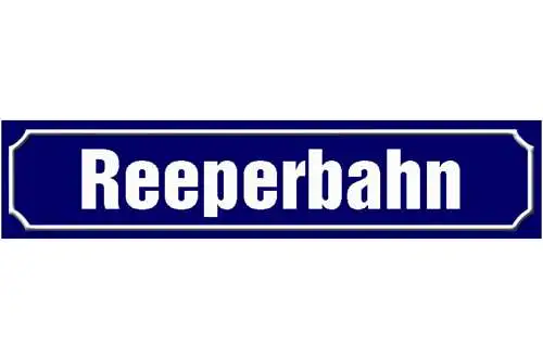 Schild Reeperbahn St.Pauli Hamburg Stadt Ort Straße Platz 46 x 10 Blech od. Holz