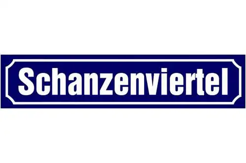 Schild Schanzenviertel Hamburg Stadt Ort Straße Platz 46 x 10 Blech od. Holz