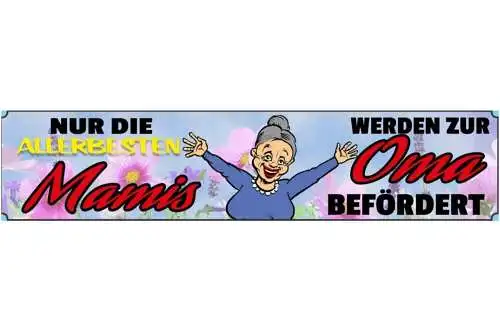 Schild besten mamis mama mutter oma großmutter beförderung 46 x 10 blech od.holz