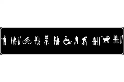 Schild Polizist Radfahrer Rollstuhl Fahrer Kinderwagen 46 x 10 Blech od. Holz