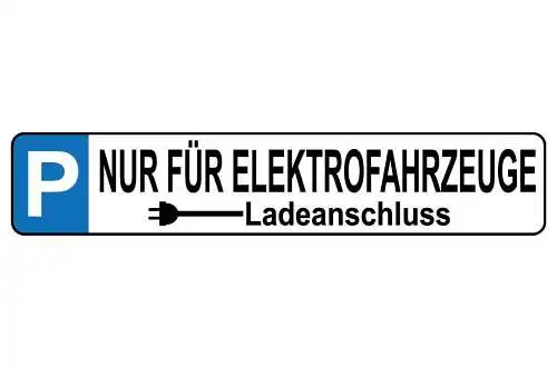 Schild elektro fahrzeuge parkplatz parken ladeanschluss 46 x 10 blech od. holz