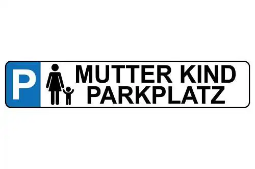 Schild mutter kind parkplatz parken eltern familie auto 46 x 10 blech od. holz