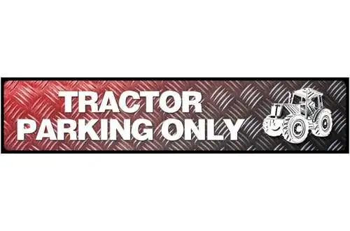 Schild tractor parking traktor parkplatz parken bauer 46 x 10 blech od. holz