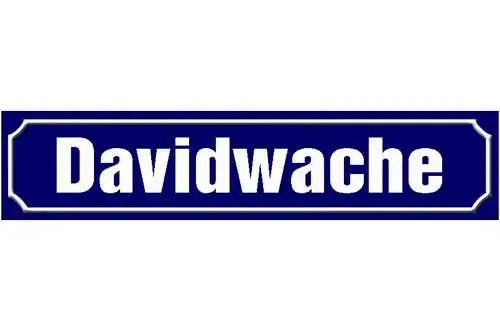 Schild Davidwache Polizei Hamburg Stadt Ort Platz Straße 46 x 10 Blech od. Holz
