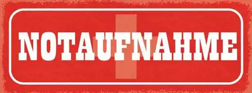Schild notaufnahme krankenhaus hospital notfall arzt doktor 27x10 blech od.holz