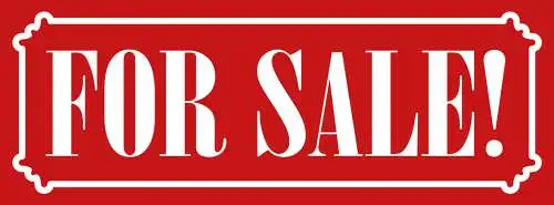 Schild For Sale Zu Verkaufen Verkauf Angebot Grundstück Haus 27x10 Blech od.Holz