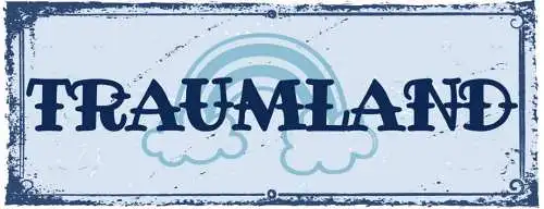 Schild Traum Land Träumen Fantasie Wunderbar Ideal Schlafen 27x10 Blech od.Holz