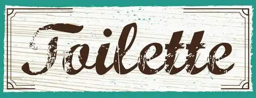 Schild Toilette WC Klo Damen Herren 27x10 Blech od.Holz