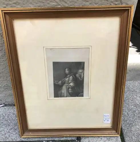 Nostalgie bild, Köpfung, Antiqu, 32,5 x 39 Inkl Rahmen (300013)