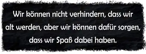 Schild Wir Können Nicht Verhindern Das Wir Alt Werden Sorgen Das Spaß Dabei