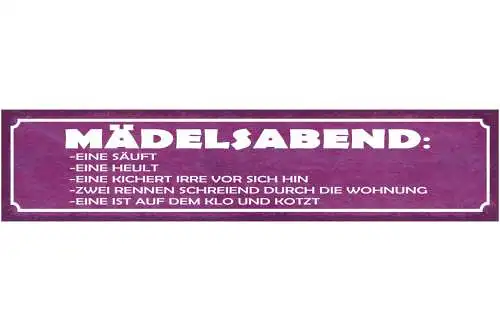Schild Mädelsabend Eine Säuft Heult Kichert Vor Sich Hin Schreiend Wohnung Klo