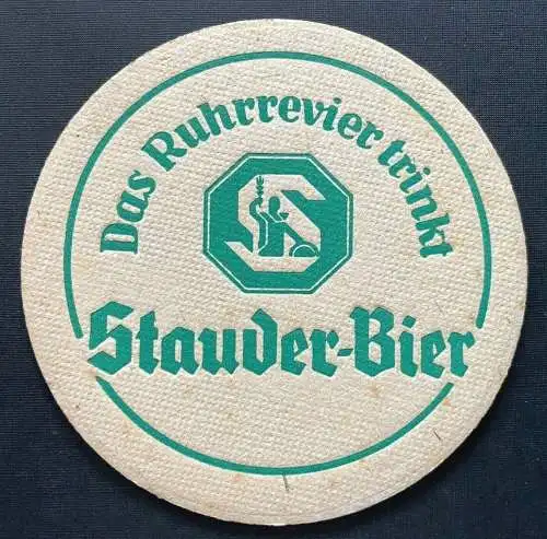 Bierdeckel Stauder-Bier Brauerei Das Ruhrrevier trinkt Nordrhein-Westfalen