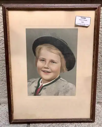 nostalgie bild, Junge in Tracht, Inkl Rahmen 31x40,5cm (300031)