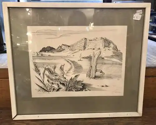 Zeichnung, Inkl Rahmen / Rahmen leicht defekt, 46,x39,5 cm (300040)