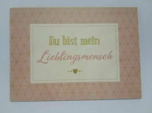 Nostalgie Holzpostkarte magnetisch "Du bist mein Lieblingsmensch" 14x10