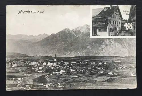 Axams in Tirol Blick auf Ort Dorfplatz Kirche Innsbruck Österreich 400881 TH