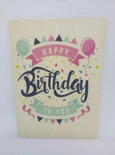 Holzpostkarte magnetisch Happy Birthday to you 14x10 Birkenholz 50293