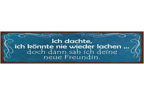 Schild Ich Dachte Ich Könnte Nie Wieder Lachen Doch Dann Sah Ich Deine Freundin