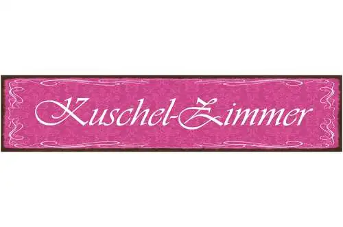 Schild Kuschel Zimmer Liebe Romantik Paar Wohnung Raum 46 x 10 Blech od. Holz