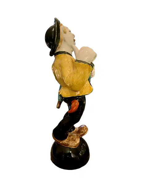 Anzengruber Keramik Wien Der Regenschirmbauer  um 1949   H/B 30x13cm  A02 1