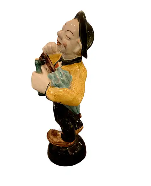 Anzengruber Keramik Wien Der Regenschirmbauer  um 1949   H/B 30x13cm  A02 2