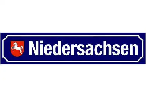 Schild Niedersachsen Deutschland Ort Straße Platz 46 x 10 Blech od. Holz
