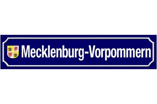Schild Mecklenburg Vorpommern Deutschland Ort Straße Platz 46 x 10 Blech od.Holz