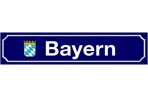 Schild Bayern Deutschland Bundesland Ort Straße Platz 46 x 10 Blech od. Holz